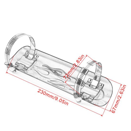 Декоративен предпазител за ауспух на мотор