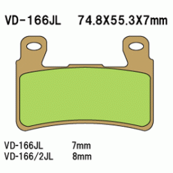 Накладки VD166JL Honda, Kawasaki, Hyosung